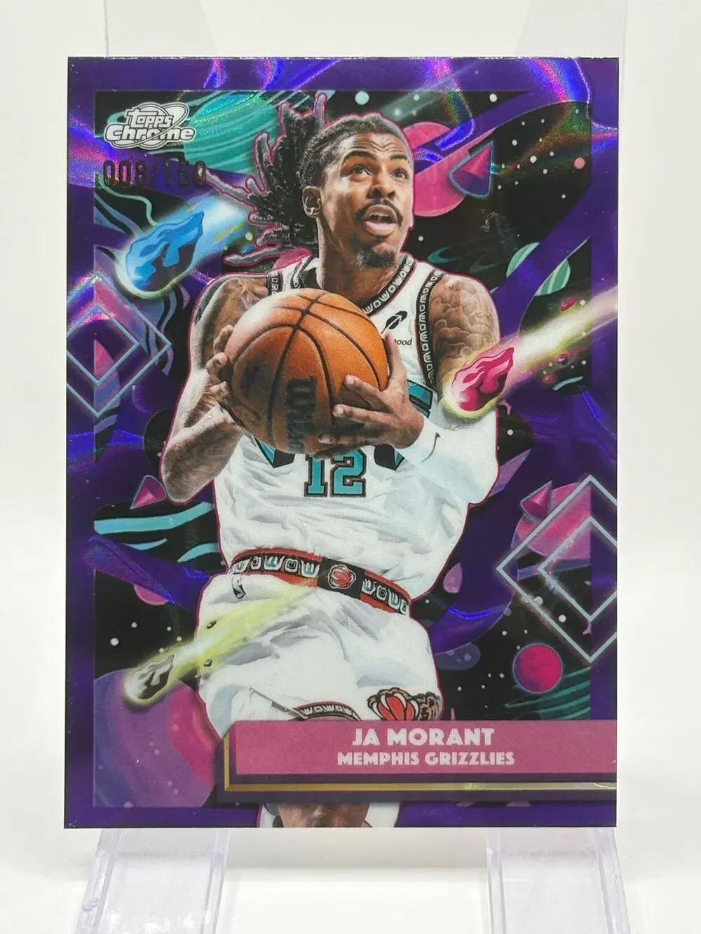 2025-26 Topps Cosmic Chrome Ja Morant Purple Nebula Refractor 8/150 SP Grizzlies